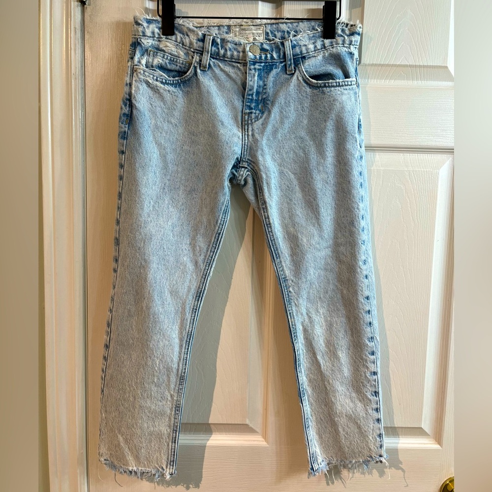 Current/Elliott cropped straight Harding jeans with released hem size 26
